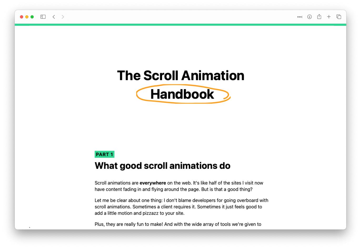 Scroll Animation Handbook